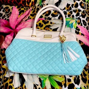 Betsey Johnson blue and white purse 👛